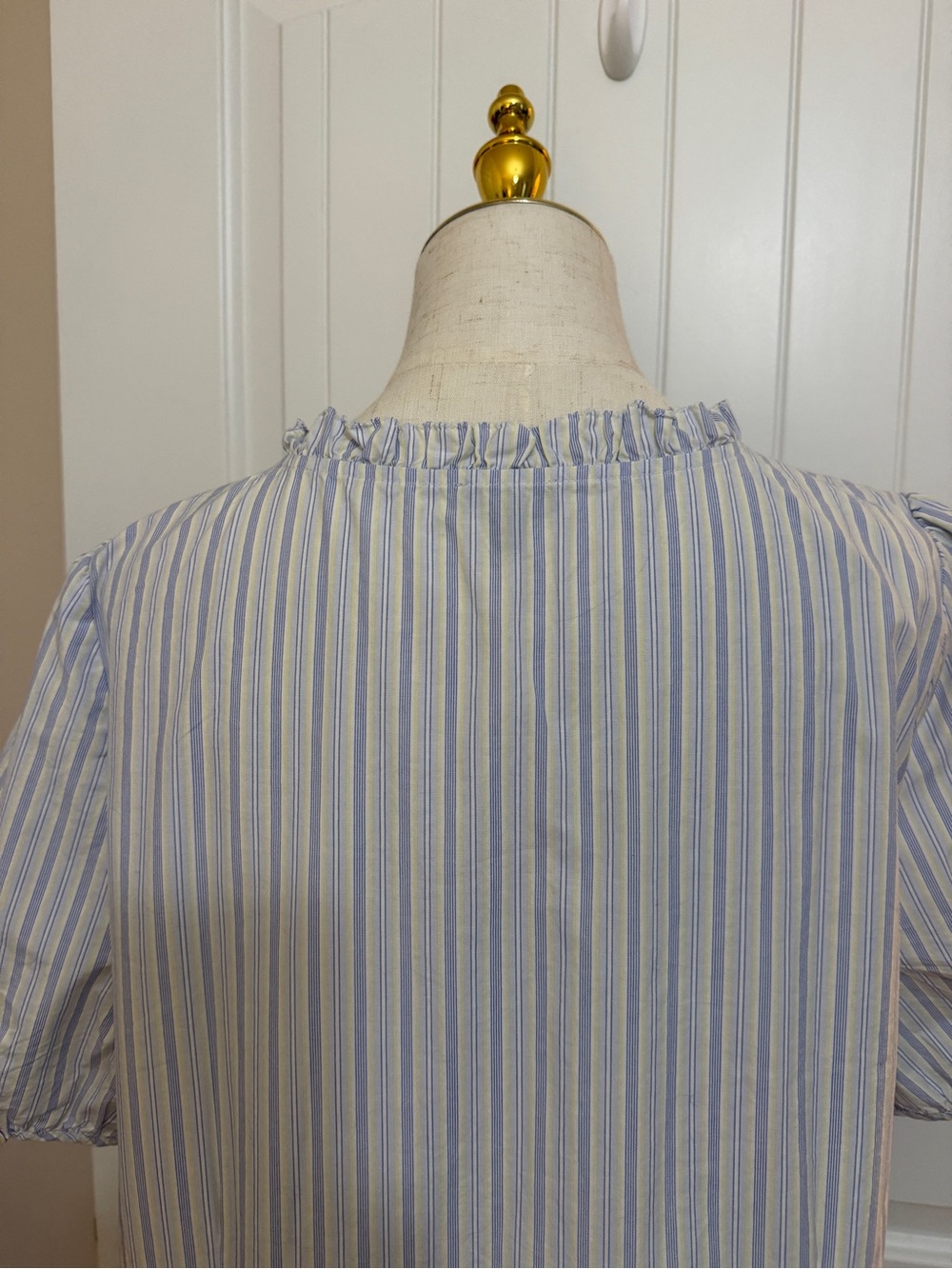 Talbots Blue and White Striped Top - Picture 7 of 11